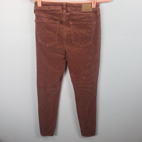 American Eagle Womens Corduroy Pants Size 0 Short Hi-Rise Stretch Jeggings /A136 - Picture 4 of 9